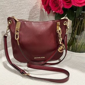 Michael Kors Brooke Medium Shoulder Tote in Claret Leather (LIKE NEW)